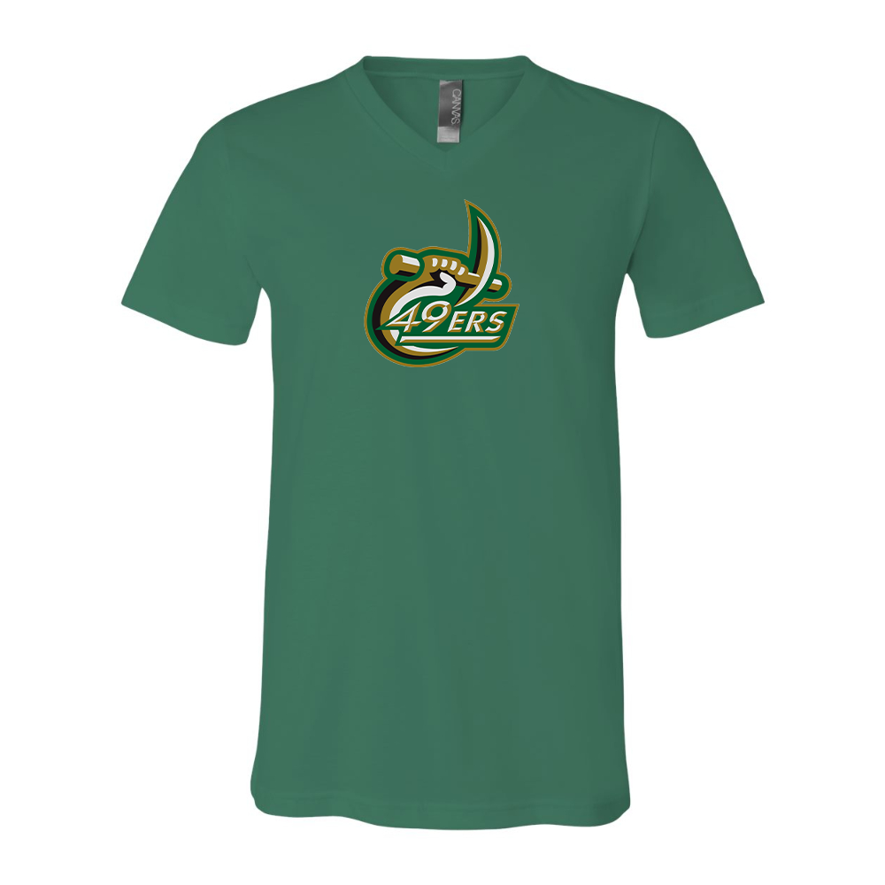 Charlotte 49ers BELLA  CANVAS - Jersey V-Neck T-Shirt