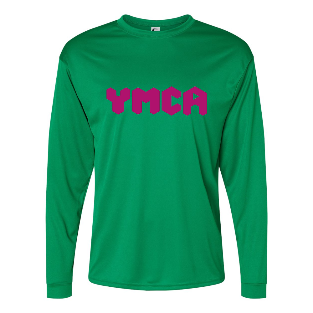 Men's YMCA Mauve  Performance Long Sleeve T-Shirt
