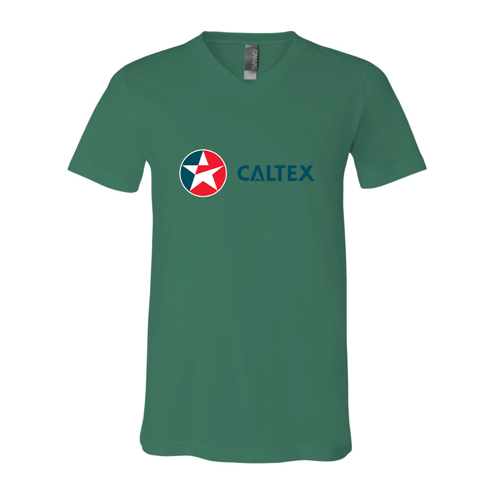 Caltex Gas Station BELLA  CANVAS - Jersey V-Neck T-Shirt