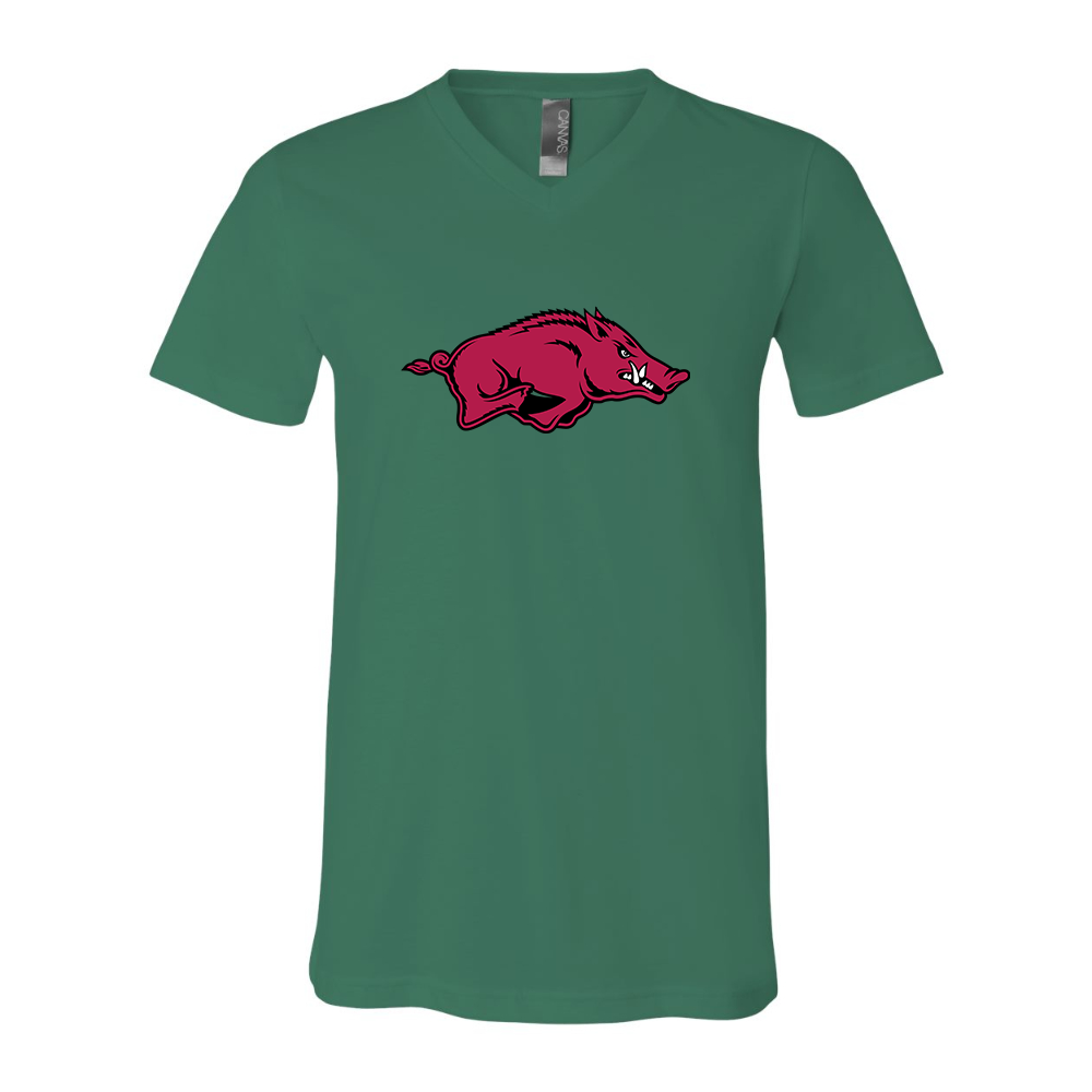 Arkansas Razorbacks  BELLA  CANVAS - Jersey V-Neck T-Shirt
