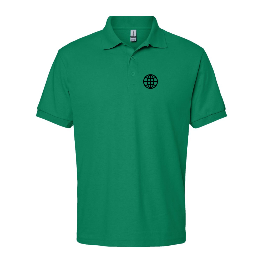Men's  Internet Globe Dry Blend Jersey Polo