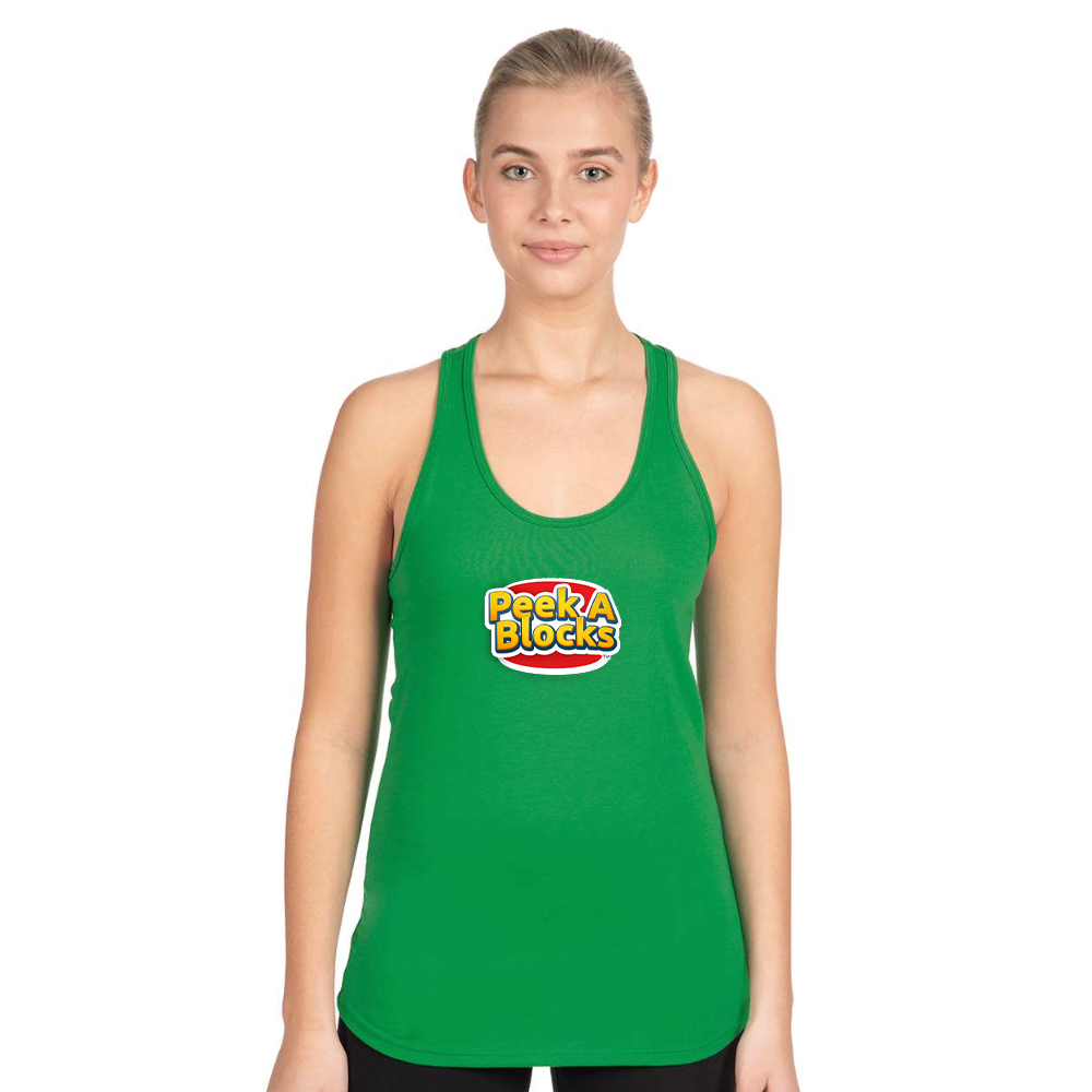 Women's Peek A Blocks Next Level Ideal Racerback Tank