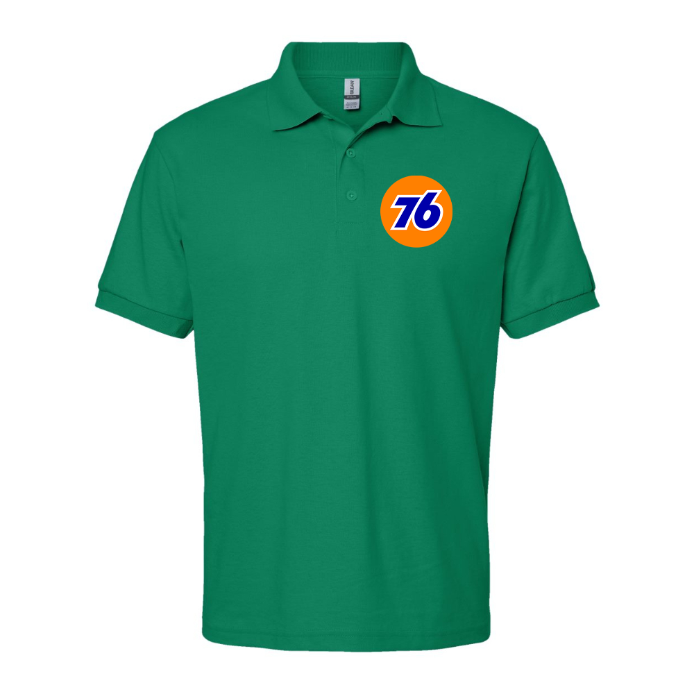 Men's 76 Gas Station  Gildan Dry Blend Jersey Polo