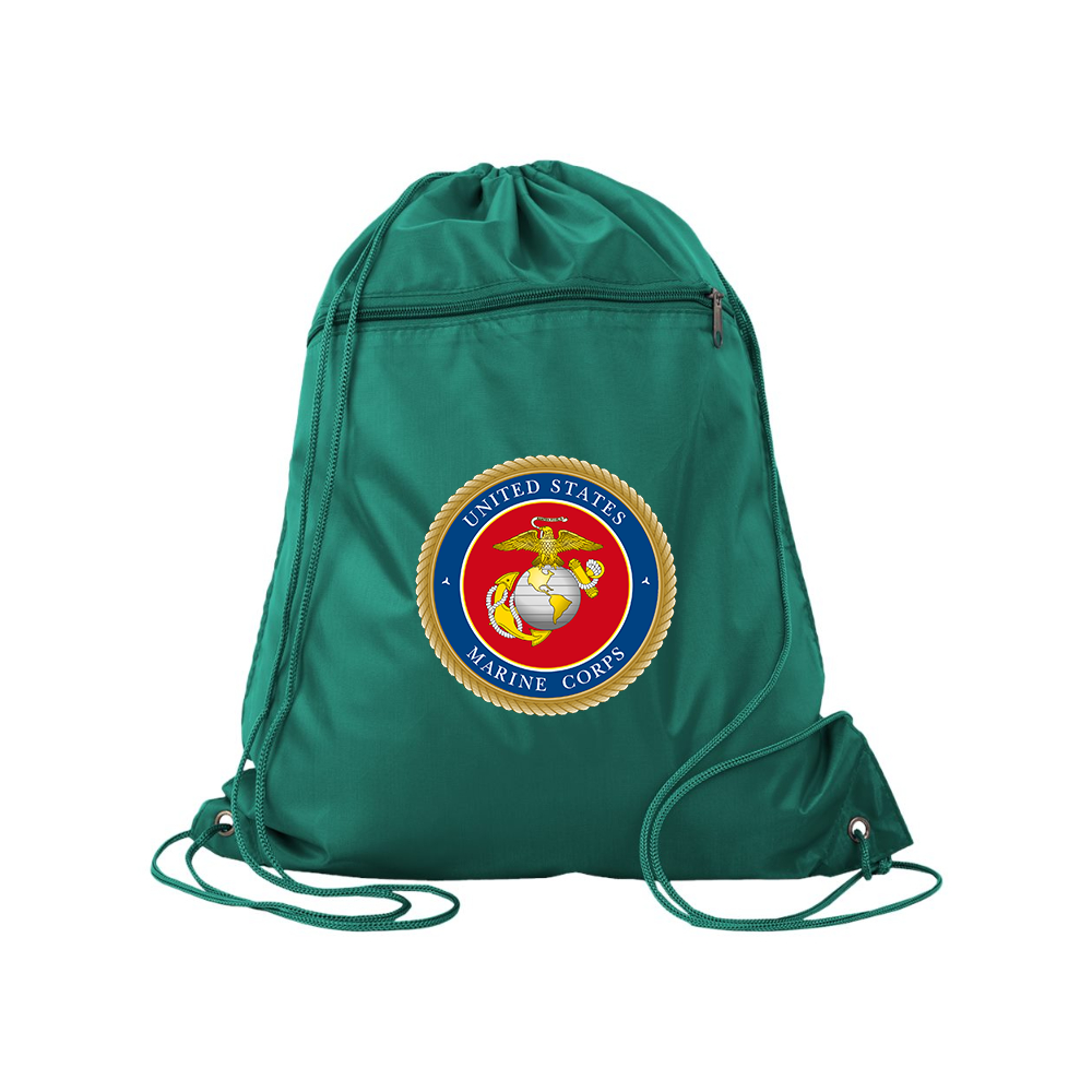 USMC Emblem Q-Tees - Polyester Cinchpack