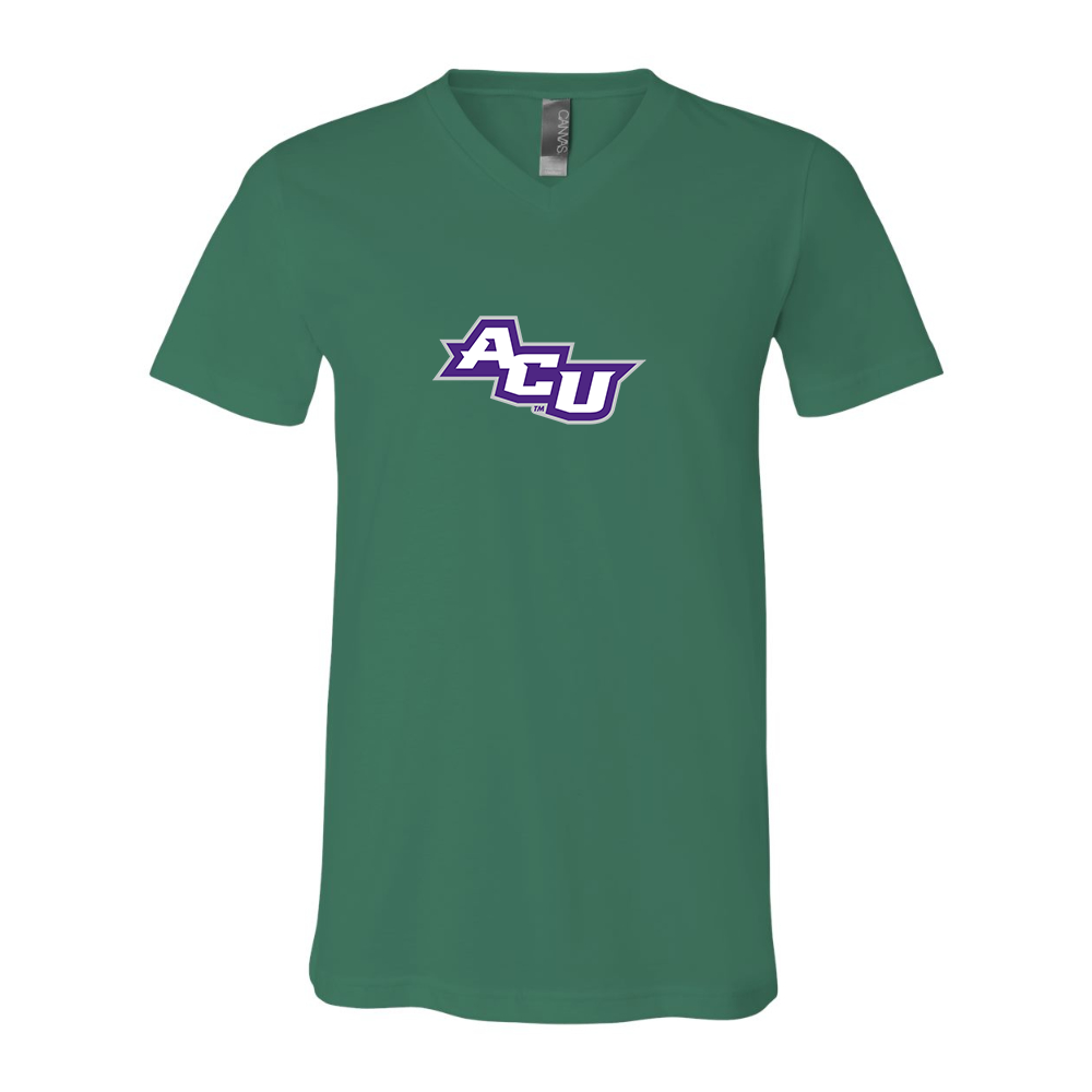 Abilene Christian Wildcats  BELLA  CANVAS - Jersey V-Neck T-Shirt