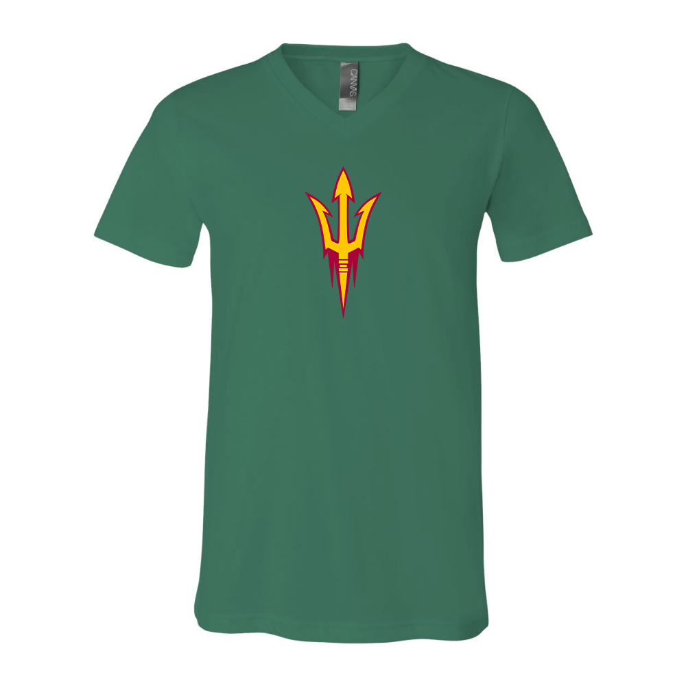 Arizona State Sun Devils BELLA  CANVAS - Jersey V-Neck T-Shirt