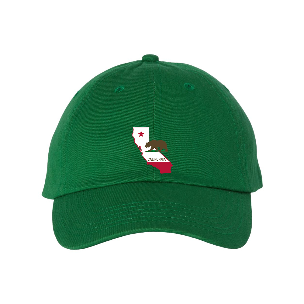 California Bear Map Valucap Adult Bio-Washed Classic Dad Hat
