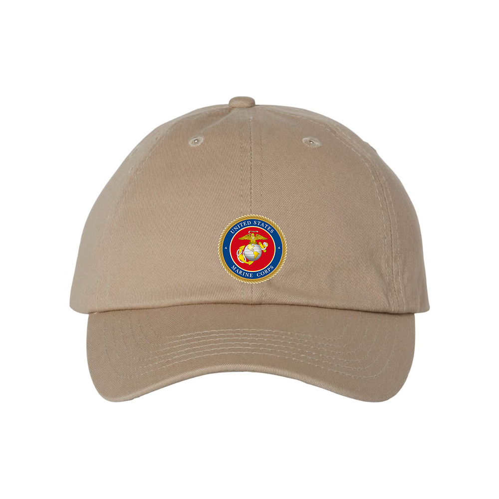 USMC Emblem Valucap Adult Bio-Washed Classic Dad Hat