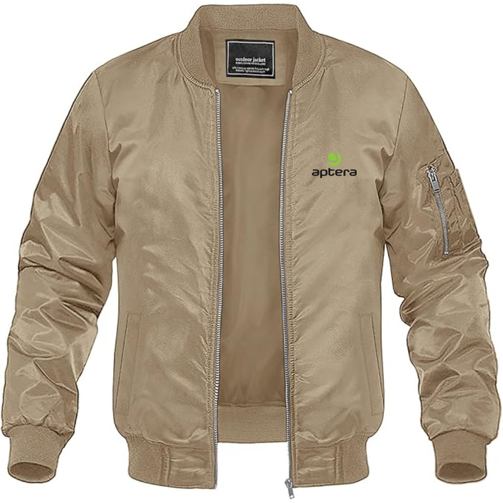 Men's Aptera Motors Logo Lightweight Bomber Jacket Windbreaker Softshell Varsity Jacket Coat