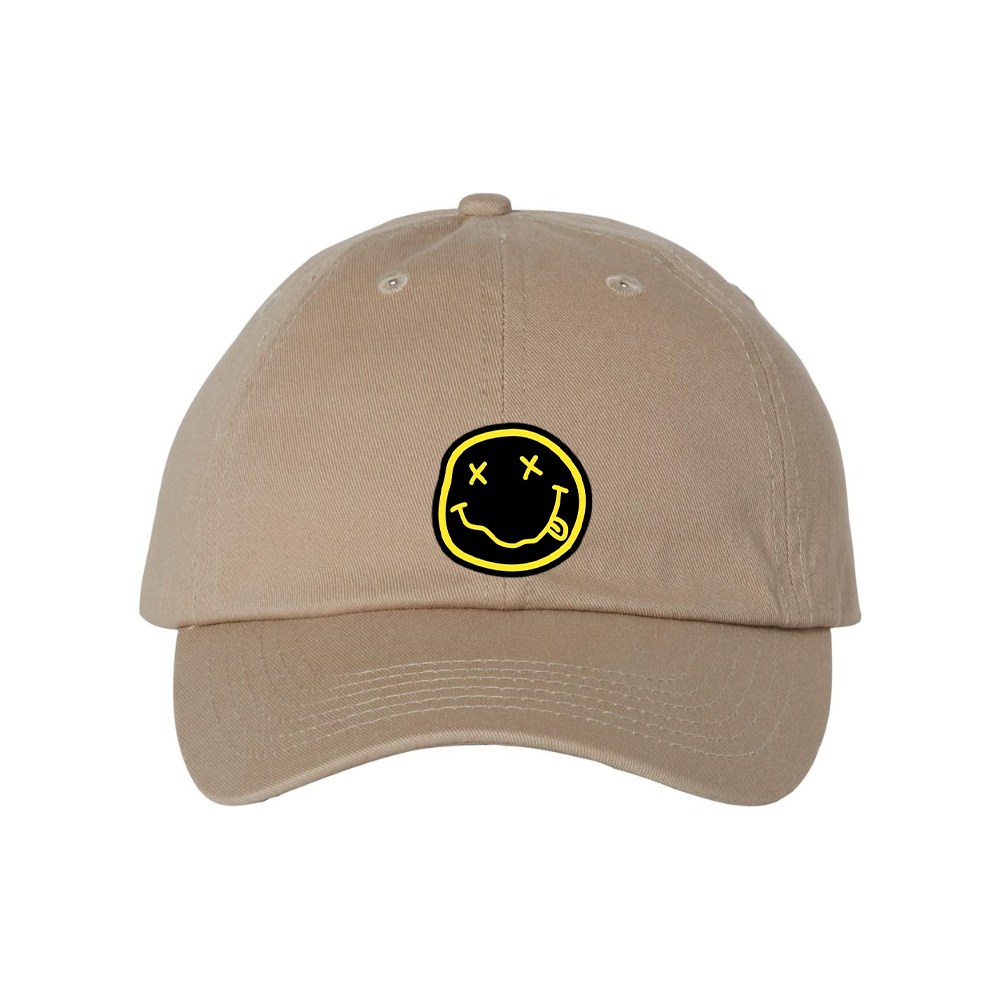 Nirvana Yellow and Black Face Valucap Adult Bio-Washed Classic Dad Hat