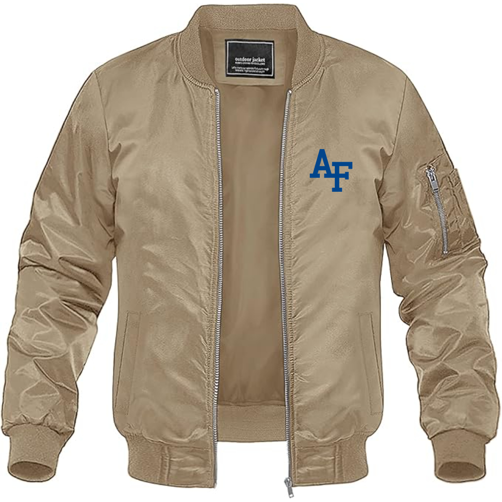 Men's Air Force Falcons  Lightweight Bomber Jacket Windbreaker Softshell Varsity Jacket Coat