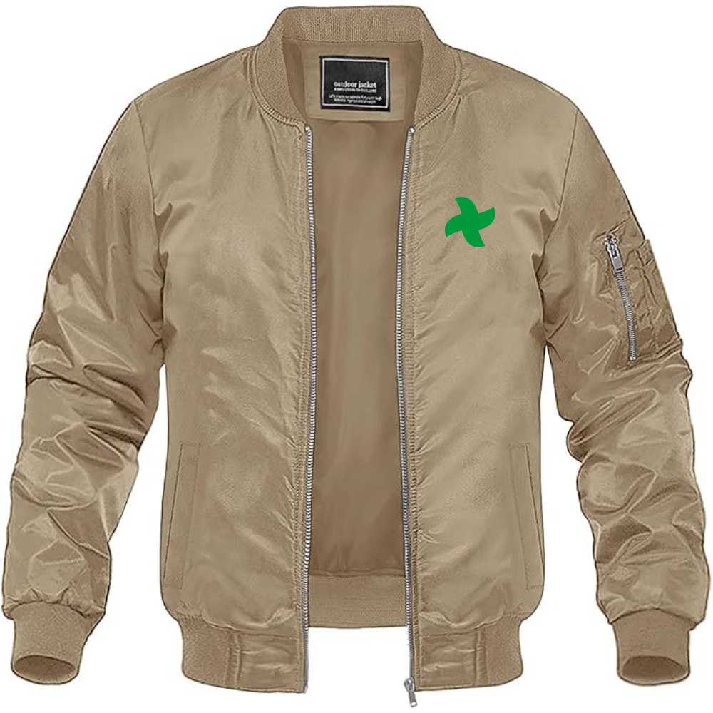Men's Thermomix Screw Logo Lightweight Bomber Jacket Windbreaker Softshell Varsity Jacket Coat