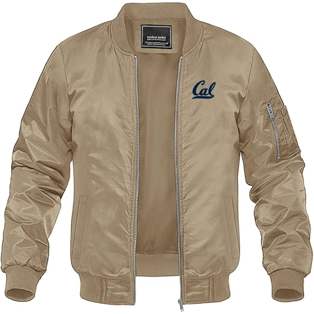 Men's California Golden Bears  Lightweight Bomber Jacket Windbreaker Softshell Varsity Jacket Coat