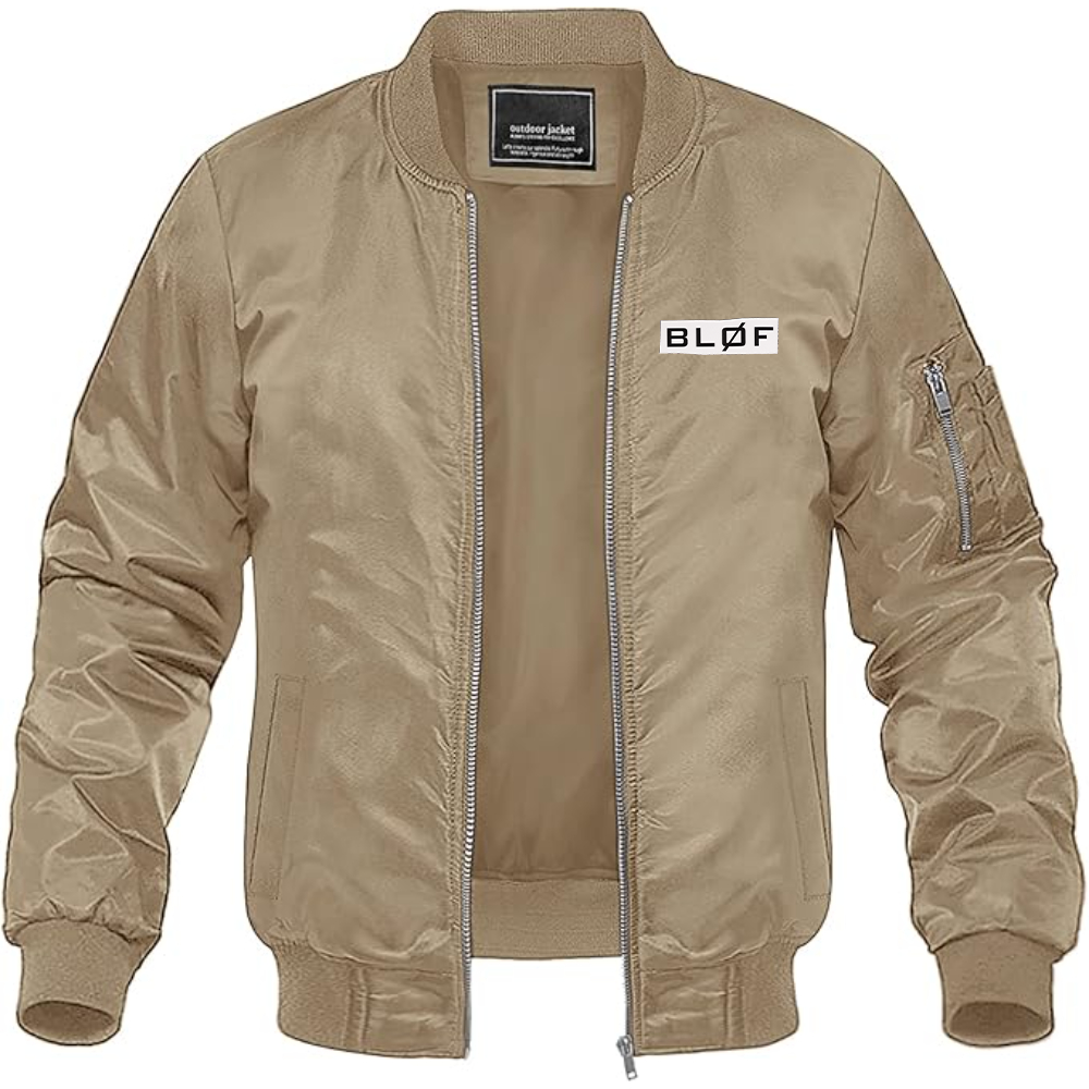 Men's  BLØF Lightweight Bomber Jacket Windbreaker Softshell Varsity Jacket Coat