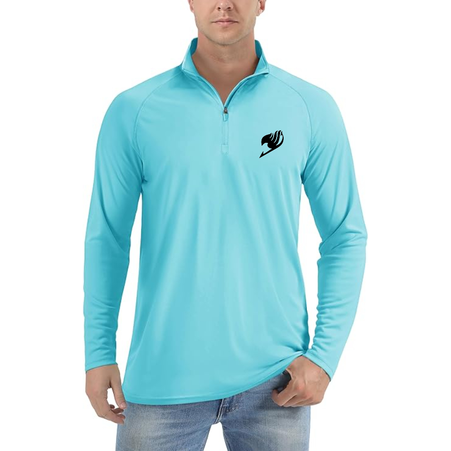 Men's Fairy Tail Lightweight Quarter-Zip Athletic Shirt Long Sleeve Performance Wear