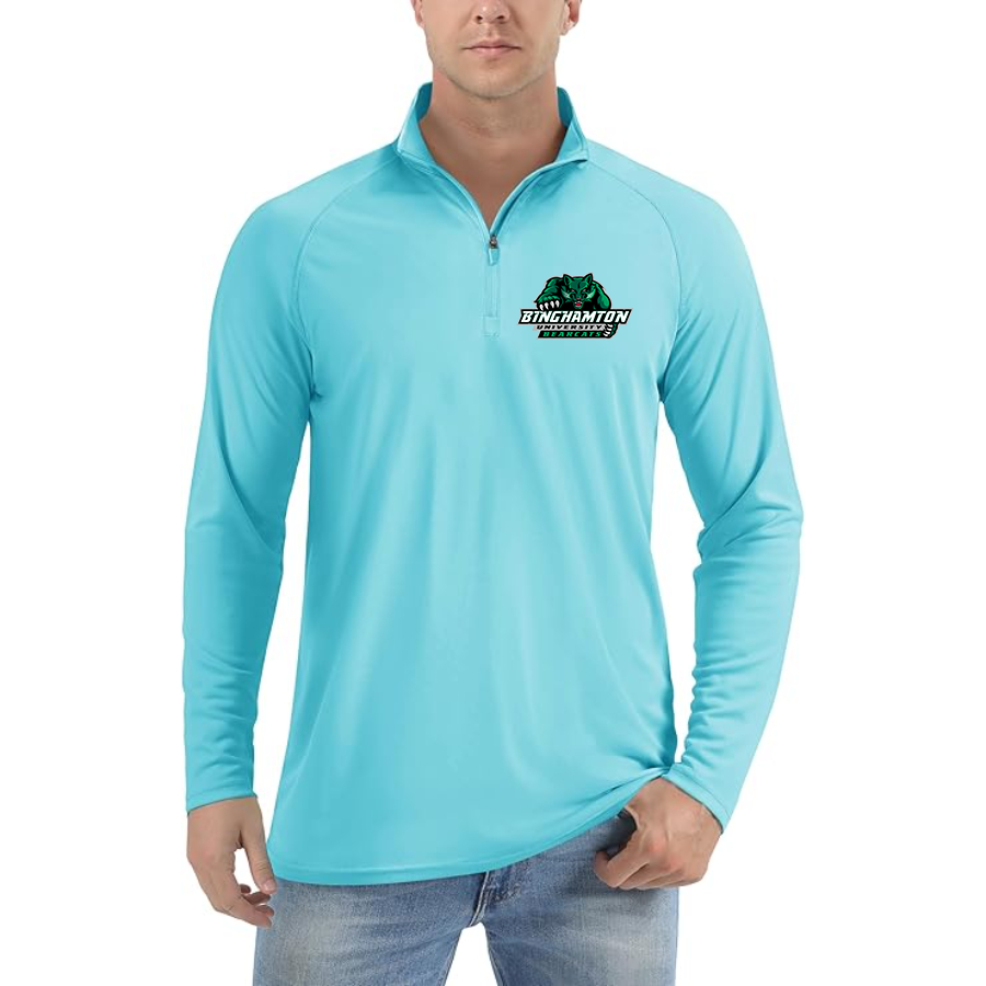 Men's  Binghamton Bearcats Lightweight Quarter-Zip Athletic Shirt Long Sleeve Performance Wear