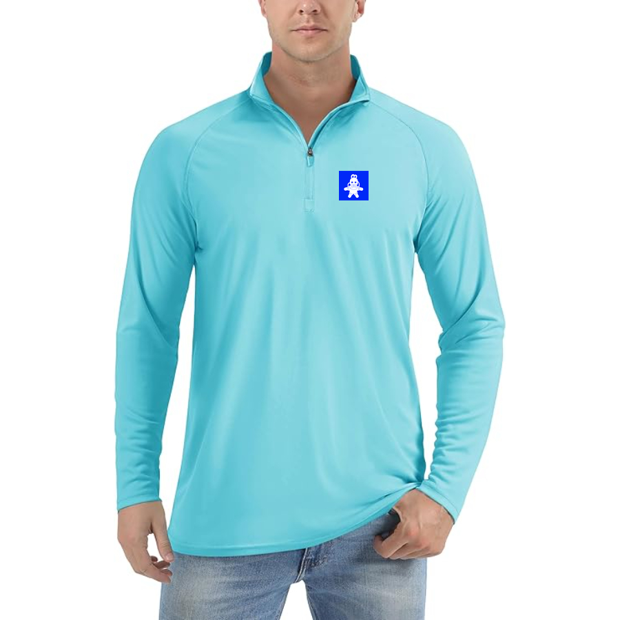 Men's Mac Miller  Logo Lightweight Quarter-Zip Athletic Shirt Long Sleeve Performance Wear