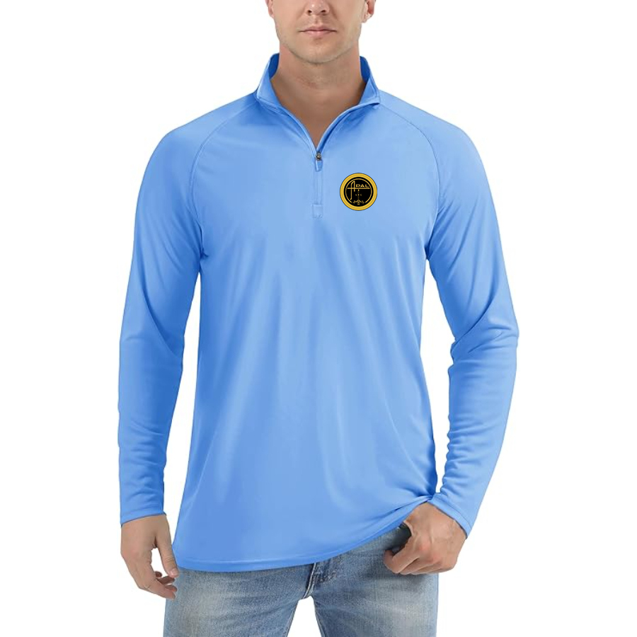 Men's  Apal Logo  Lightweight Quarter-Zip Athletic Shirt Long Sleeve Performance Wear