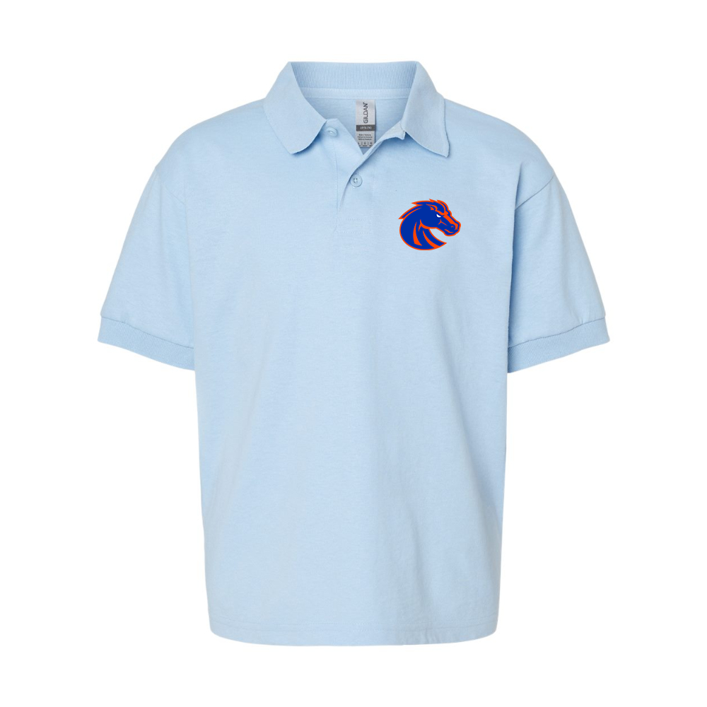 Youth Boise State Broncos  Gildan Dry Blend Jersey Polo