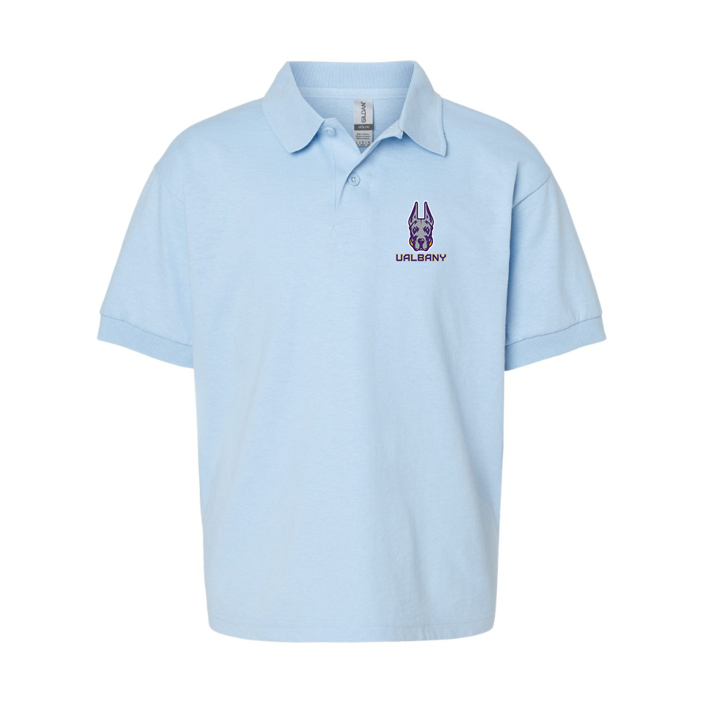 Youth Albany Great Danes Gildan Dry Blend Jersey Polo