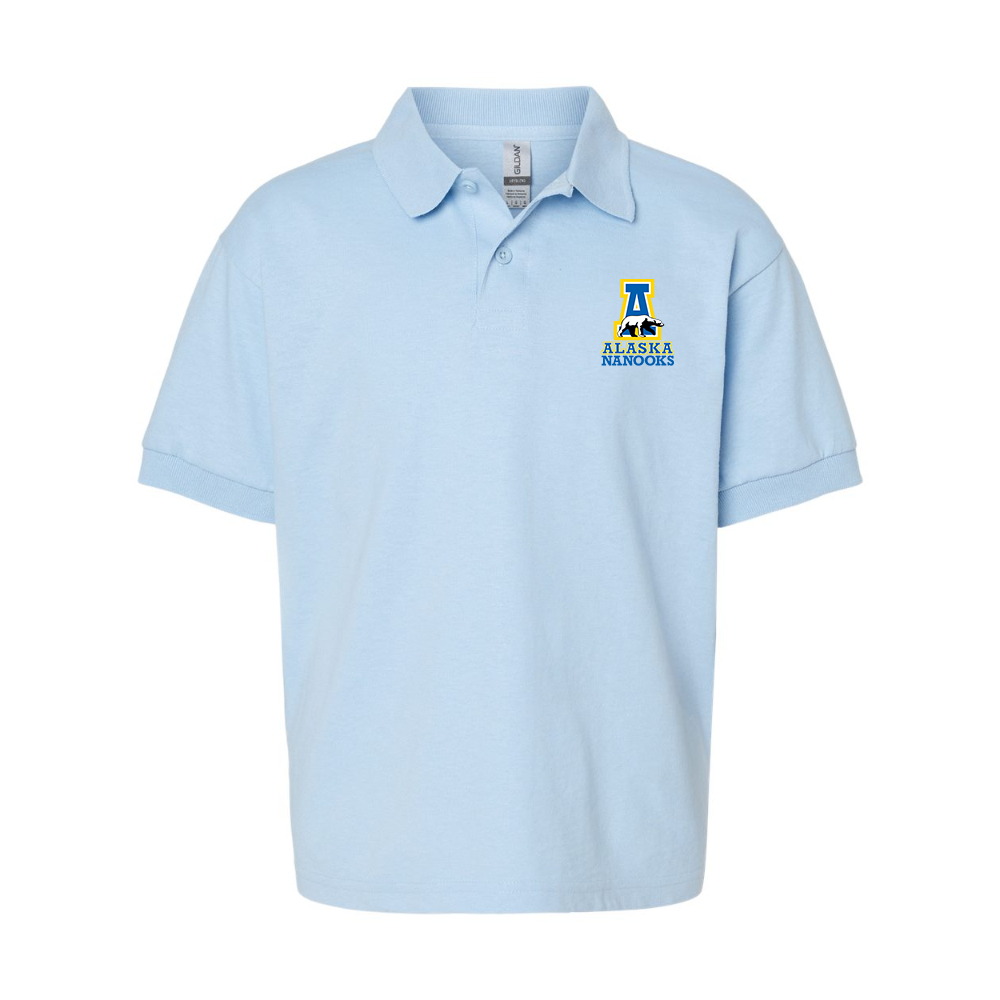 Youth Alaska Nanooks Gildan Dry Blend Jersey Polo