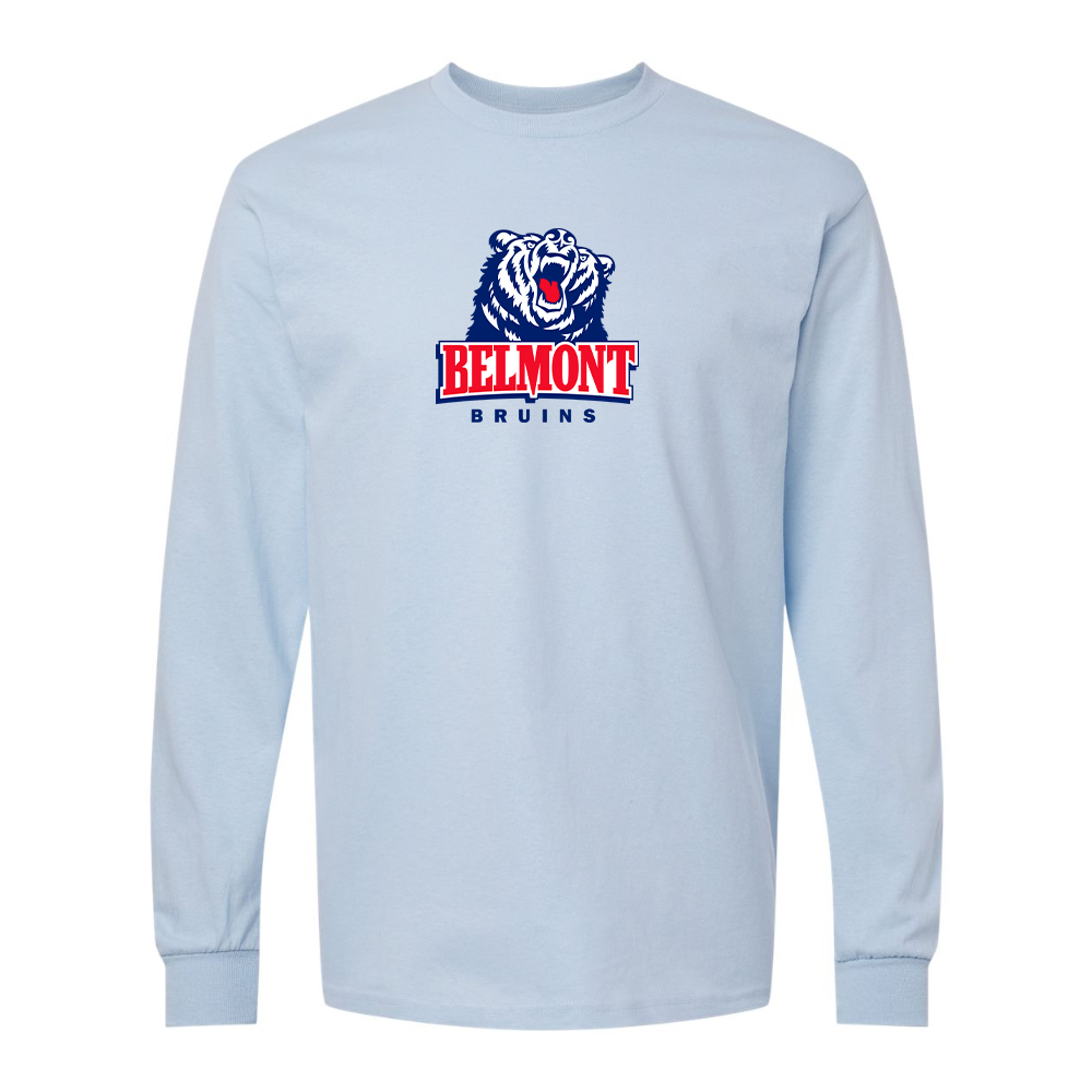 Men's Belmont Bruins  Gildan Heavy Cotton Long Sleeve T-Shirt