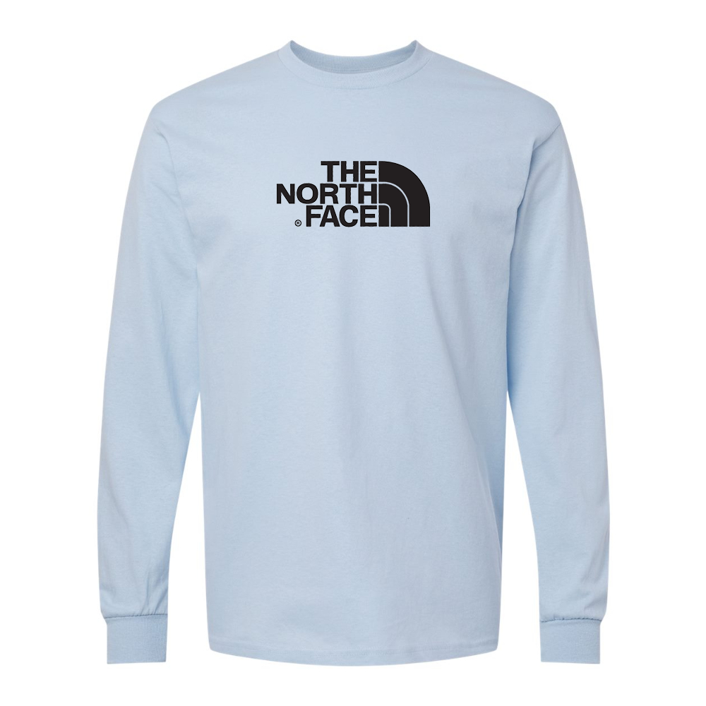Men's  The North Face Black Gildan Heavy Cotton Long Sleeve T-Shirt