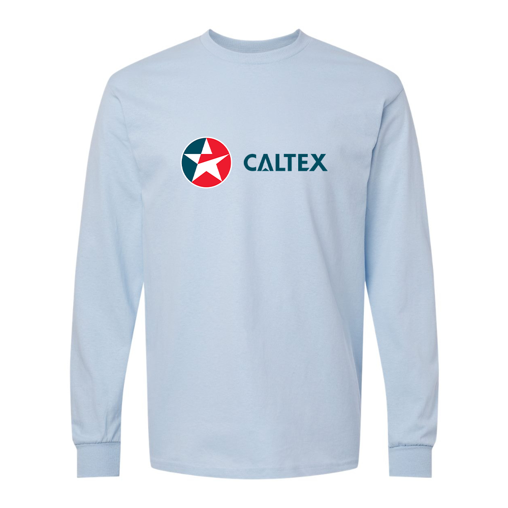 Men's  Caltex Gas Station  Gildan Heavy Cotton Long Sleeve T-Shirt