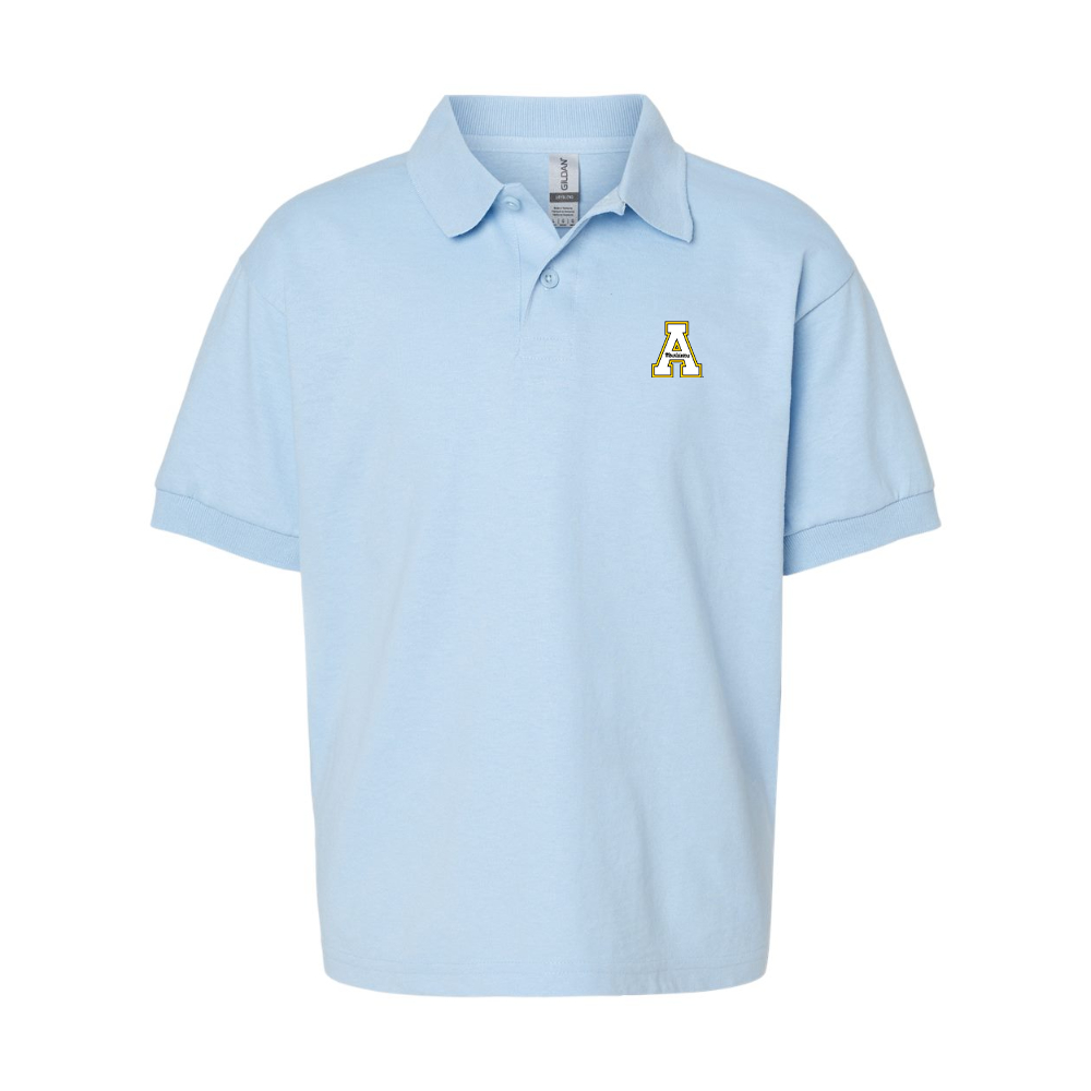 Youth Appalachian State Mountaineers Gildan Dry Blend Jersey Polo