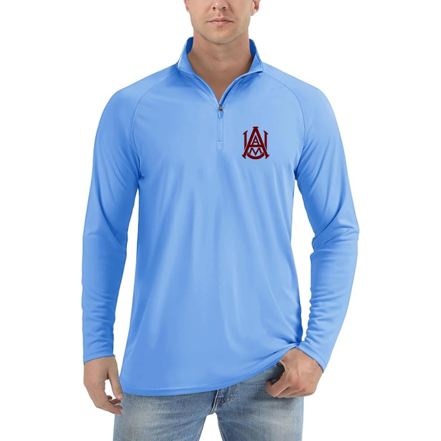 Men's Alabama AM Bulldogs   Lightweight Quarter-Zip Athletic Shirt Long Sleeve Performance Wear