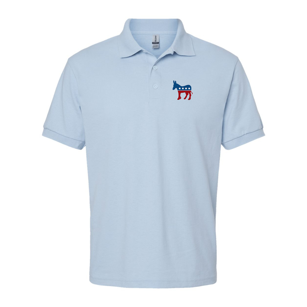 Men's Democrat Election Symbol Dry Blend Jersey Polo