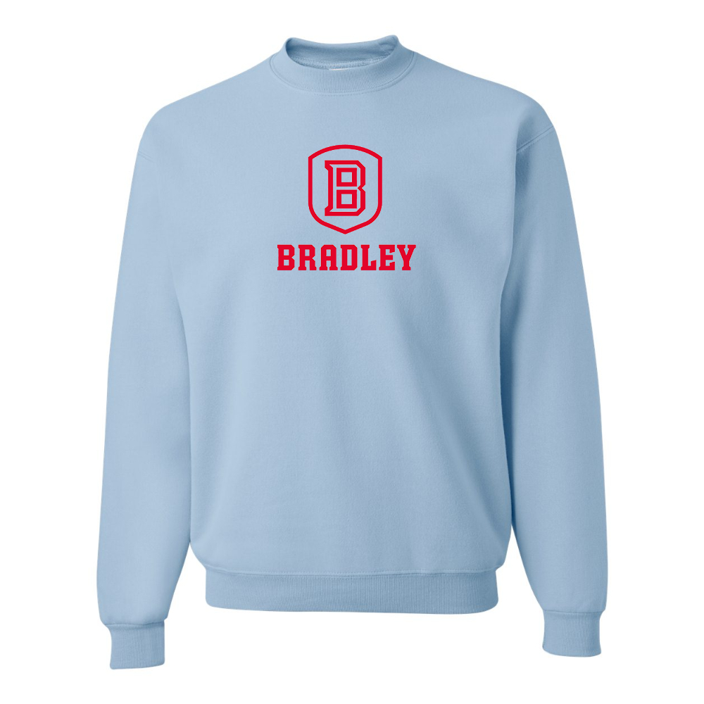 Men's Bradley Braves JERZEES NuBlend Crewneck Sweatshirt