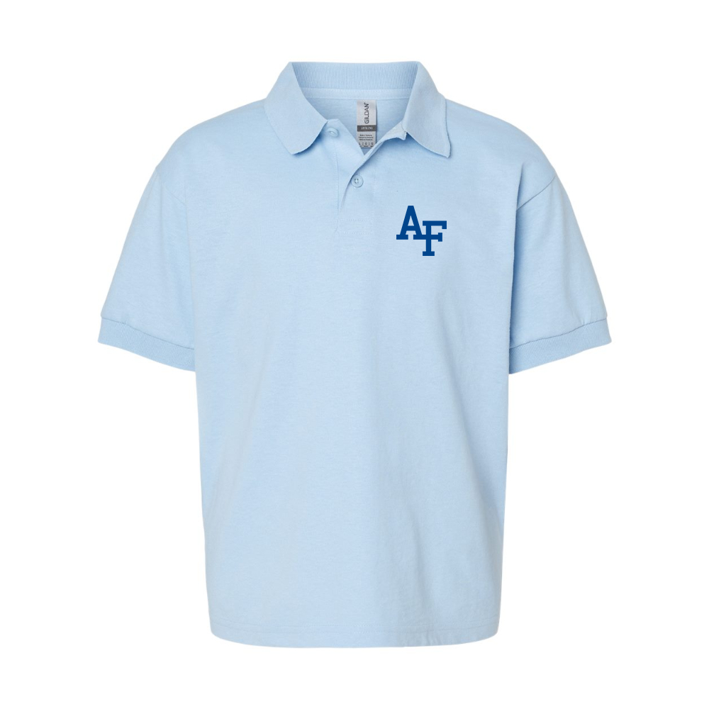 Youth Air Force Falcons  Gildan Dry Blend Jersey Polo