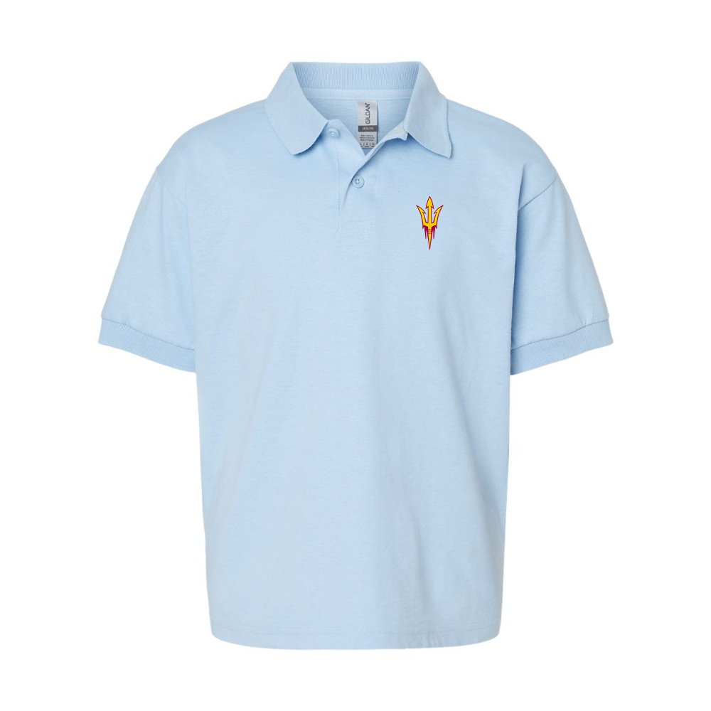 Youth  Arizona State Sun Devils  Gildan Dry Blend Jersey Polo