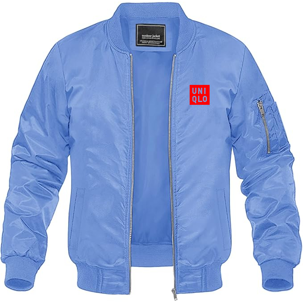 Men's Uniqlo Logo Lightweight Bomber Jacket Windbreaker Softshell Varsity Jacket Coat