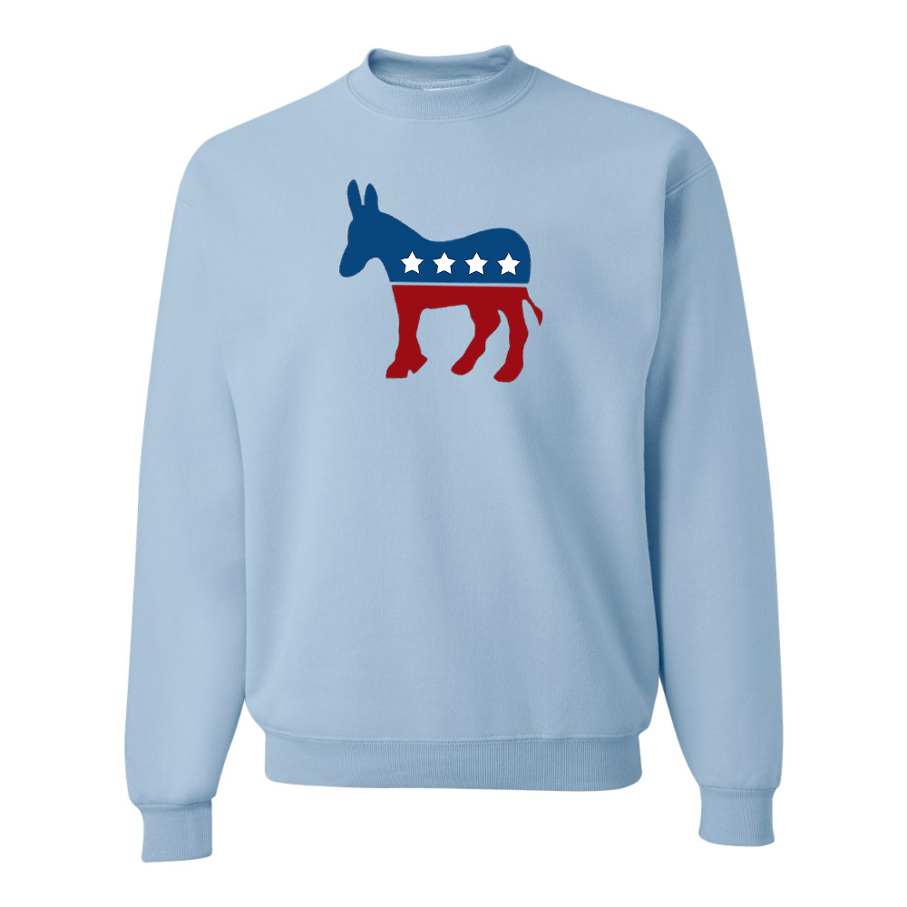 Men's Democrat Election Symbol JERZEES NuBlend Crewneck Sweatshirt