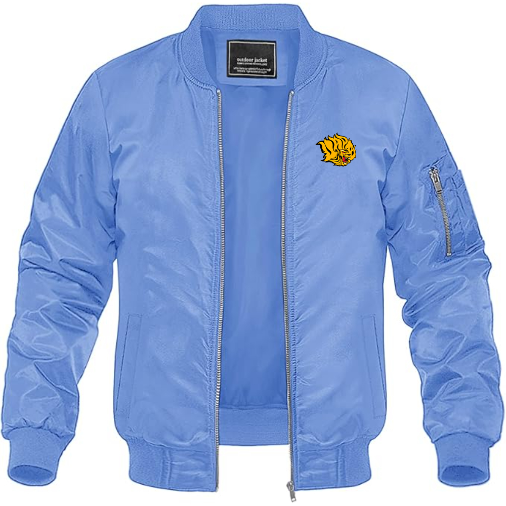 Men's  Arkansas PB Golden Lions Lightweight Bomber Jacket Windbreaker Softshell Varsity Jacket Coat