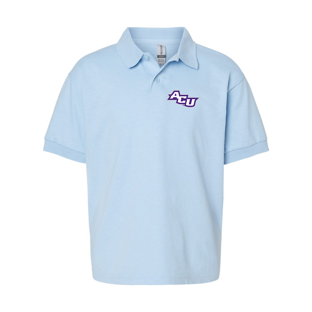 Youth Abilene Christian Wildcats   Gildan Dry Blend Jersey Polo