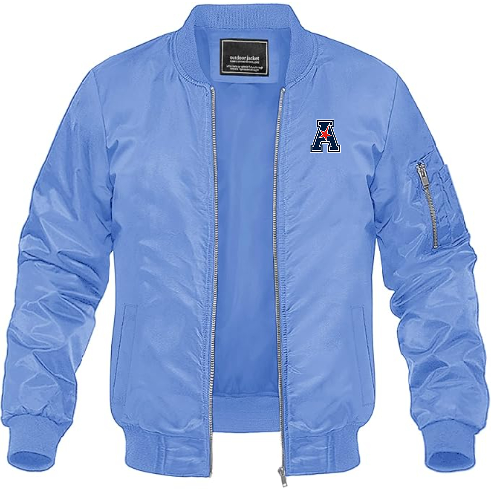 Men's  American Athletic Conference  Lightweight Bomber Jacket Windbreaker Softshell Varsity Jacket Coat