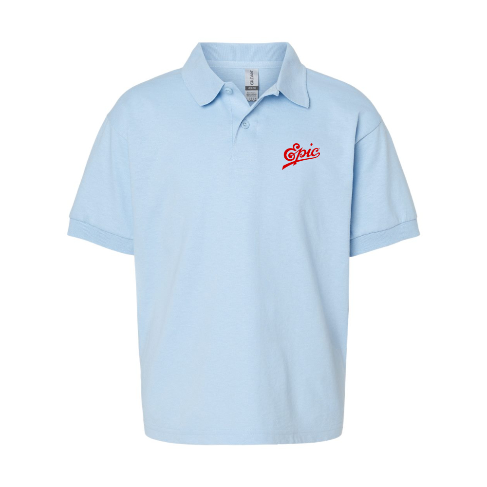 Youth Epic Records Gildan Dry Blend Jersey Polo