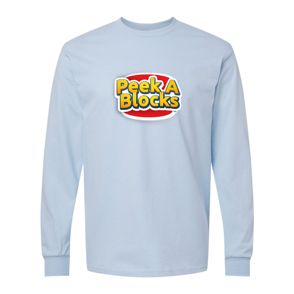 Men's Peek A Blocks Gildan Heavy Cotton Long Sleeve T-Shirt