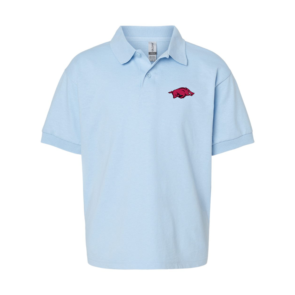 Youth  Arkansas Razorbacks Gildan Dry Blend Jersey Polo