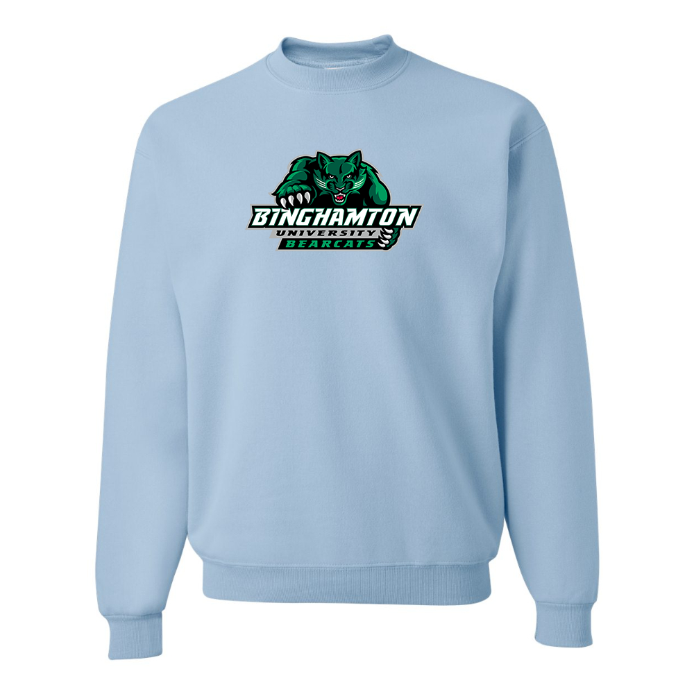 Men's Binghamton Bearcats JERZEES NuBlend Crewneck Sweatshirt