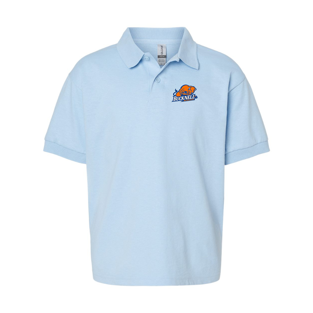 Youth Bucknell Bison Gildan Dry Blend Jersey Polo