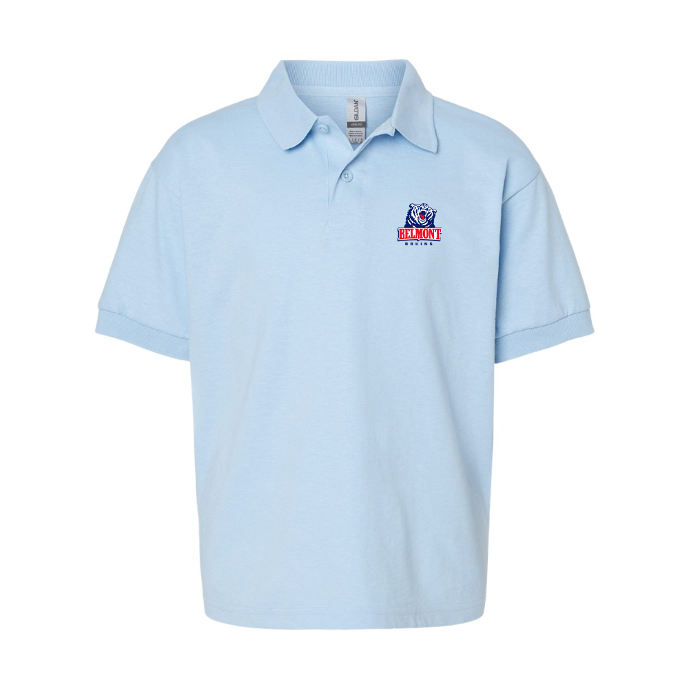 Youth   Belmont Bruins  Gildan Dry Blend Jersey Polo
