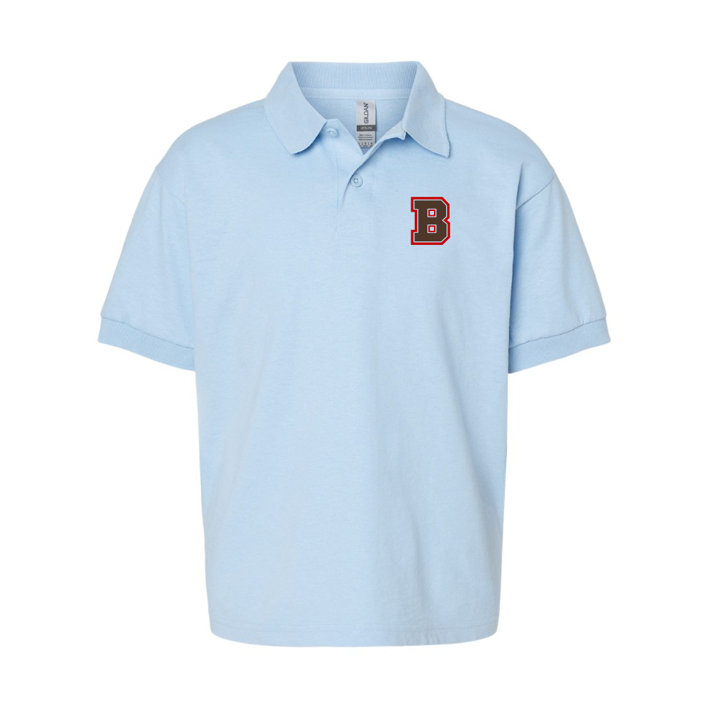 Youth Brown Bears Gildan Dry Blend Jersey Polo