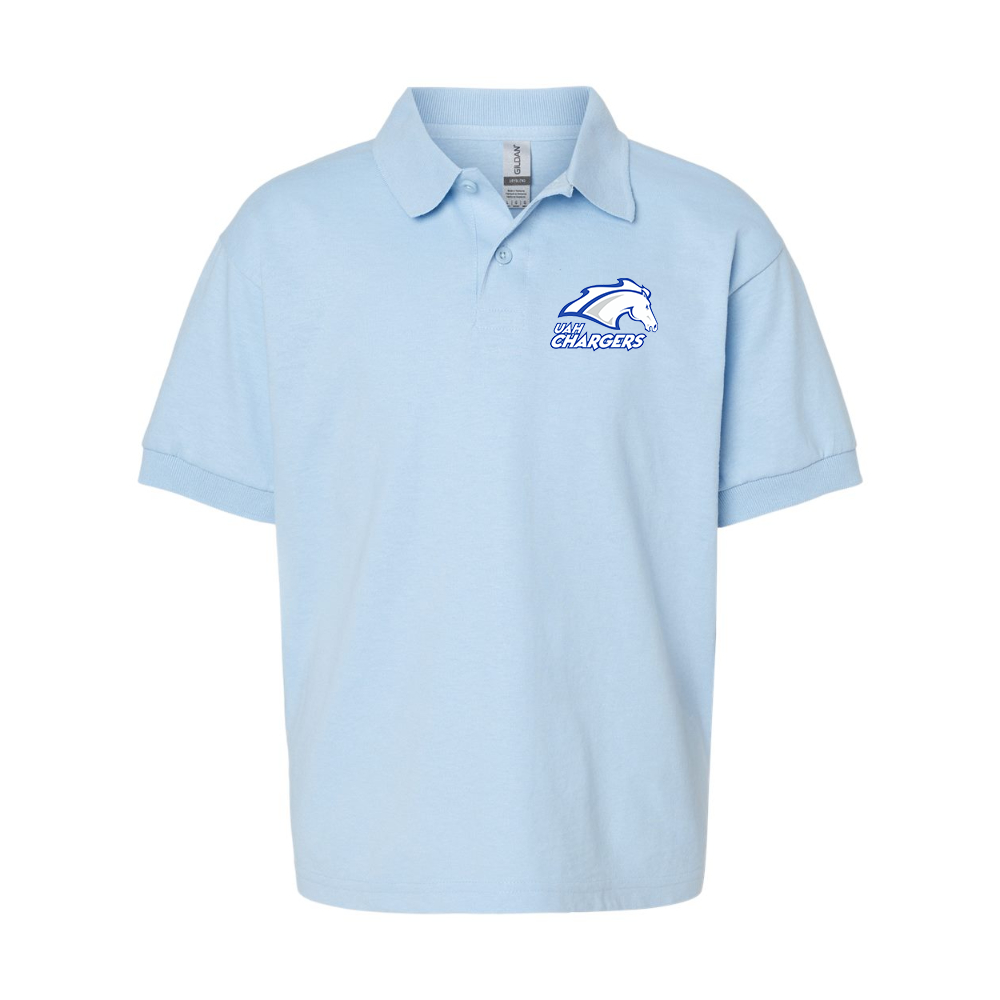 Youth Alabama Huntsville Chargers Gildan Dry Blend Jersey Polo