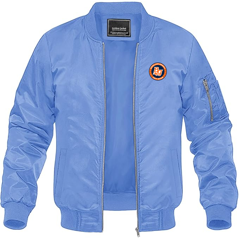 Men's Bowling Green Hot Rods  Logo Lightweight Bomber Jacket Windbreaker Softshell Varsity Jacket Coat