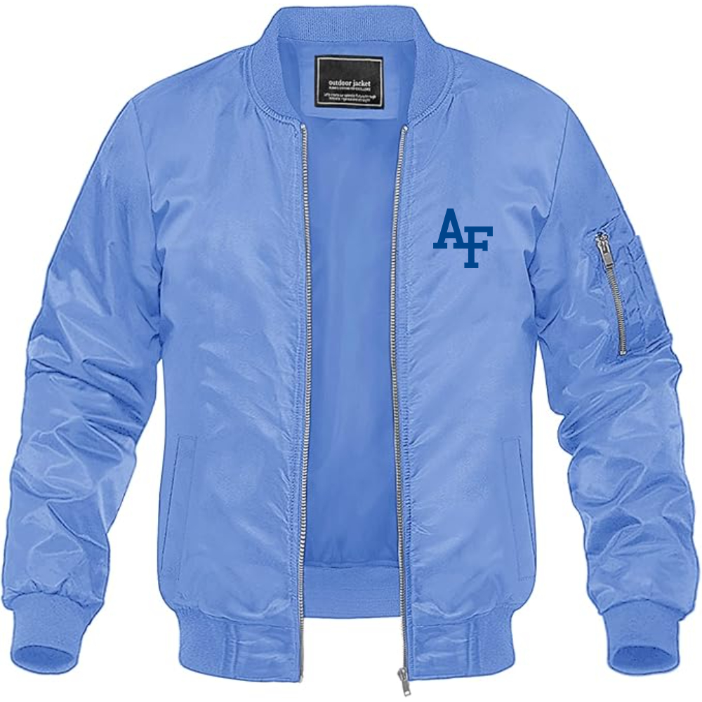 Men's Air Force Falcons  Lightweight Bomber Jacket Windbreaker Softshell Varsity Jacket Coat