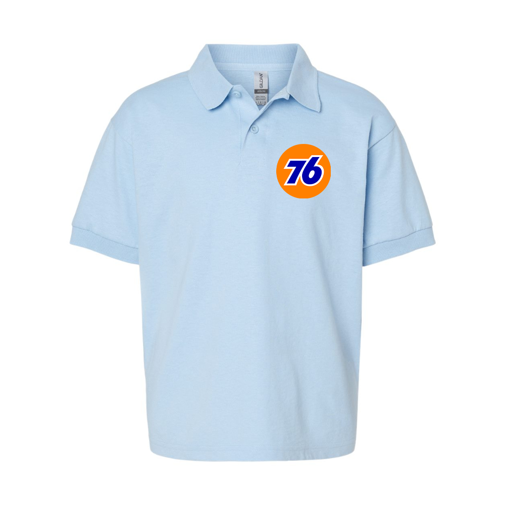 Youth 76 Gas Station Gildan Dry Blend Jersey Polo